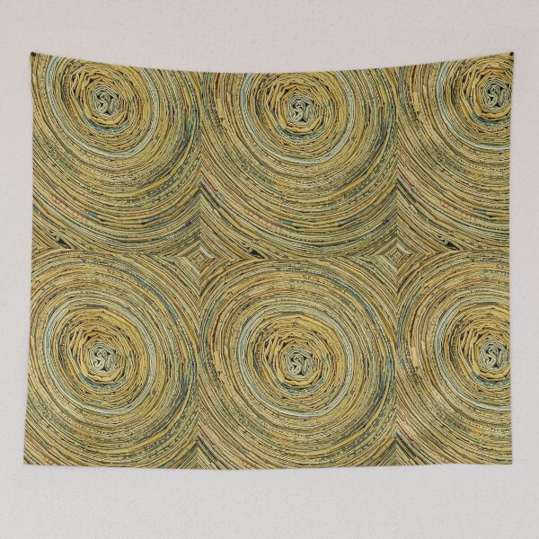 Item preview, Cut Wood Pattern Made Of Vintage Newspapers IV designed and sold by Irina Sztukowski.
