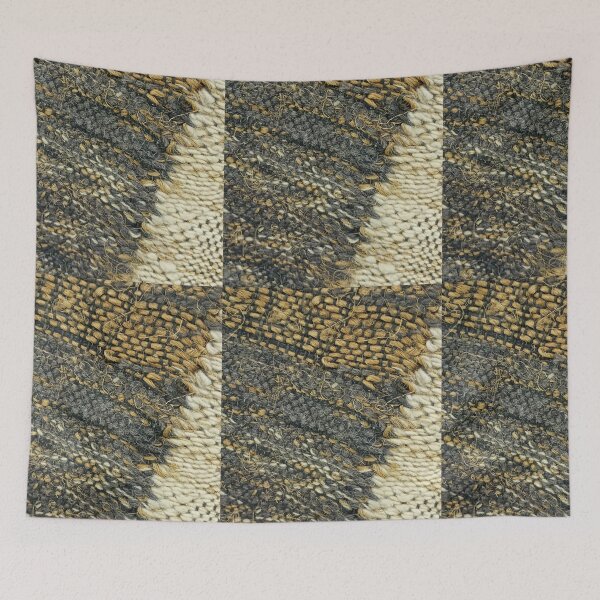 Item preview, Rough Woolen Textile Thread Patch Pattern Beige Tone IV designed and sold by Irina Sztukowski.