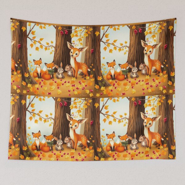 Item preview, Enchanted Autumn Forest Whimsical Woodland Companions Dawn designed and sold by C1self.
