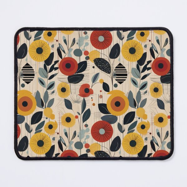 Item preview, Retro Autumn Floral Pattern – Bold Mid-Century Inspired Flowers designed and sold by Zenvo.