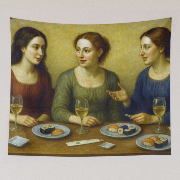Item preview, Socializing at the sushi bar in the Renaissance designed and sold by Sigtrix.