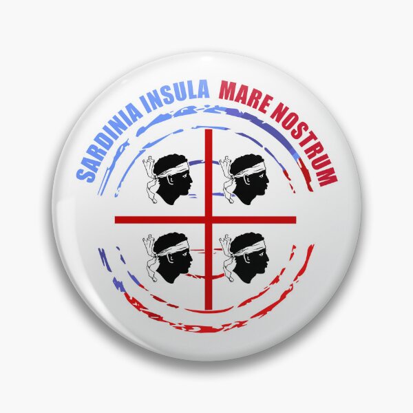 Item preview, Sardegna bandiera 4 mori - Sardinia flag - Latin script - Red blue stamp designed and sold by miskaralise.