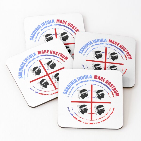 Item preview, Sardegna bandiera 4 mori - Sardinia flag - Latin script - Red blue stamp designed and sold by miskaralise.