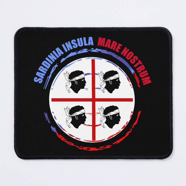 Item preview, Sardegna bandiera 4 mori - Sardinia flag - Latin script - Red blue stamp designed and sold by miskaralise.