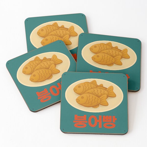 Item preview, Illustration Bungeoppang Korean characters - vintage sign designed and sold by Hallyu Bubble.
