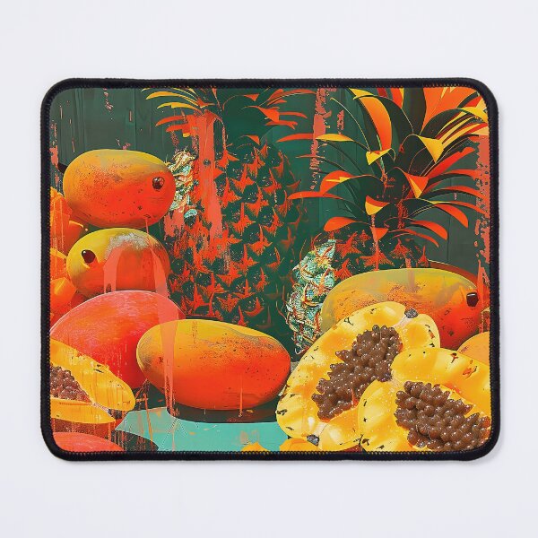Item preview, This 3D rendered image showcases an enticing display of exotic tropical fruits including a juicy pineapple. designed and sold by CheerForGoods.