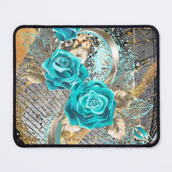 Item preview, Turquoise & Gold Roses – Modern Floral Elegance designed and sold by Graf.x.
