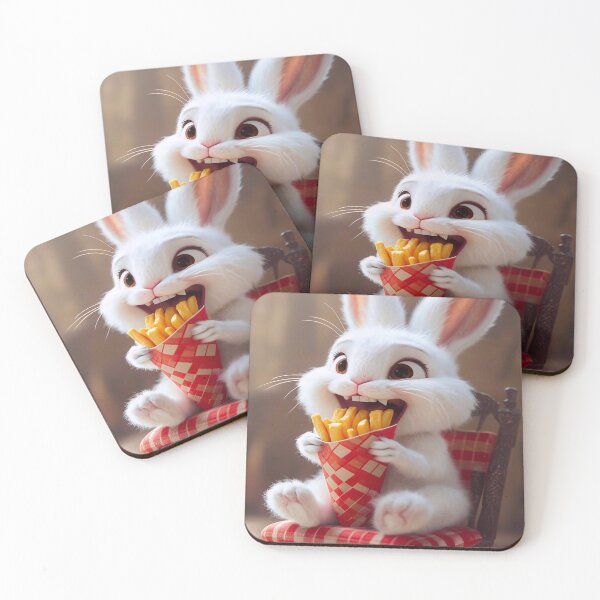 Item preview, Bunny Eating Fries designed and sold by M-Y-A-R-T-.