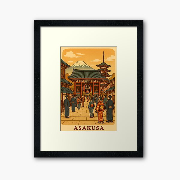 Aperçu de l'œuvre Porte du Tonnerre-Kaminarimon, style Ukiyoe créée et vendue par Mt-Fuji-jp.