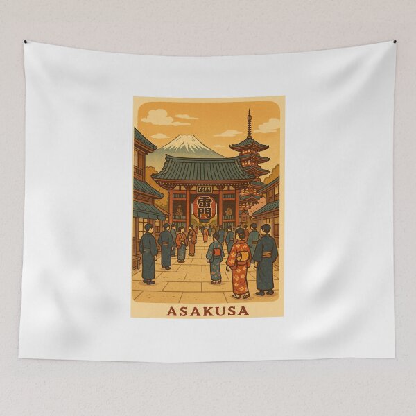 Item preview, Gate of Thunder-Kaminarimon ,Ukiyoe Style designed and sold by Mt-Fuji-jp.