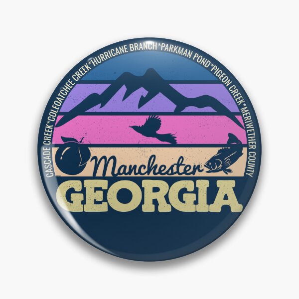 Item preview, Manchester Georgia Sunset Retro Vintage Local Pride Logo designed and sold by CRHPOD20.