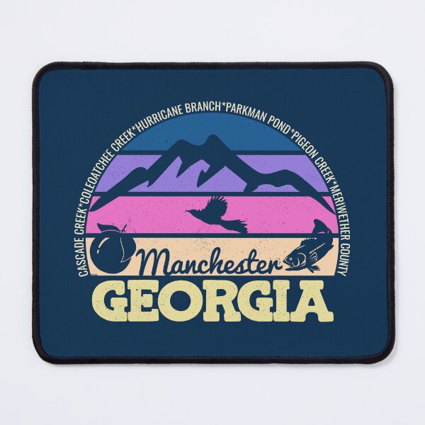 Item preview, Manchester Georgia Sunset Retro Vintage Local Pride Logo designed and sold by CRHPOD20.
