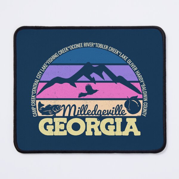 Item preview, Milledgeville Georgia Sunset Retro Vintage Local Pride Logo designed and sold by CRHPOD20.