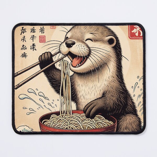 Item preview, Otter Eating Noodles designed and sold by M-Y-A-R-T-.