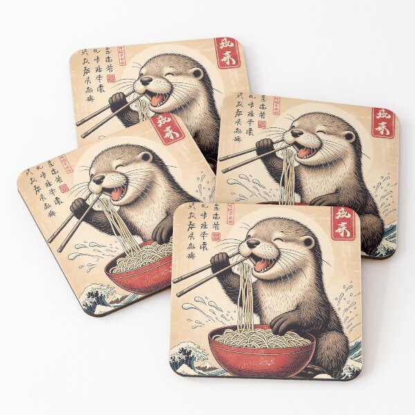 Item preview, Otter Eating Noodles designed and sold by M-Y-A-R-T-.