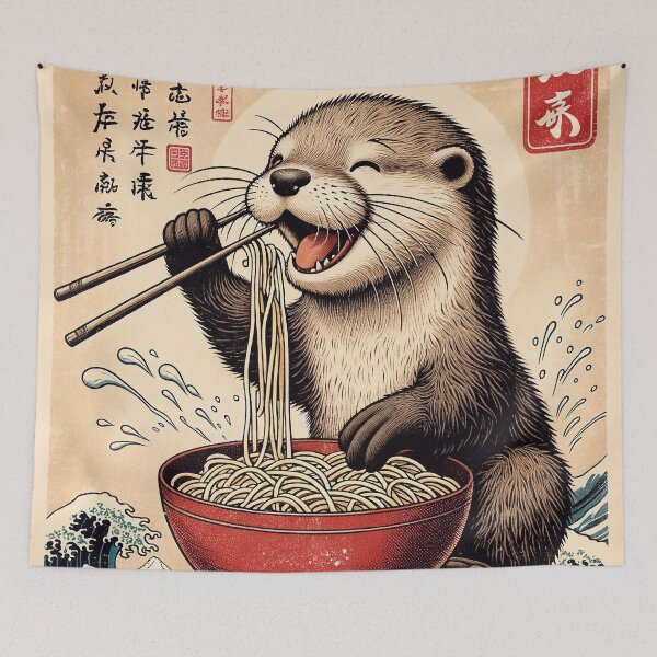 Item preview, Otter Eating Noodles designed and sold by M-Y-A-R-T-.
