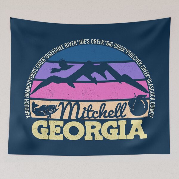 Item preview, Mitchell Georgia Sunset Retro Vintage Local Pride Logo designed and sold by CRHPOD20.