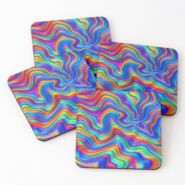Item preview, Psychedelic Liquid Rainbow Waves | Trippy Abstract Dopamine Drip Art designed and sold by Dylesmavis.