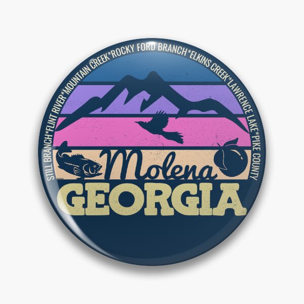 Item preview, Molena Georgia Sunset Retro Vintage Local Pride Logo designed and sold by CRHPOD20.