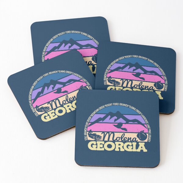 Item preview, Molena Georgia Sunset Retro Vintage Local Pride Logo designed and sold by CRHPOD20.