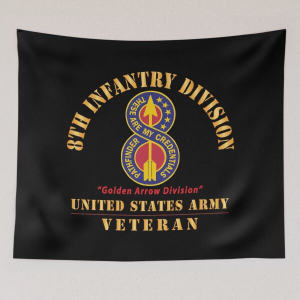 Item preview, Army - DUI - 8th Infantry Division - Golden Arrow Division - US Army Veteran X 300 designed and sold by Military Insignia Products.