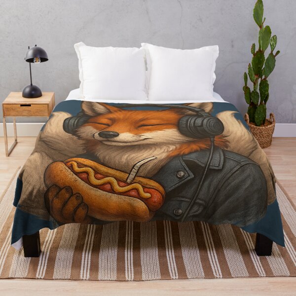 Item preview, Chill Kitsune – Music, Hot Dog and Street Vibes designed and sold by AleTot.
