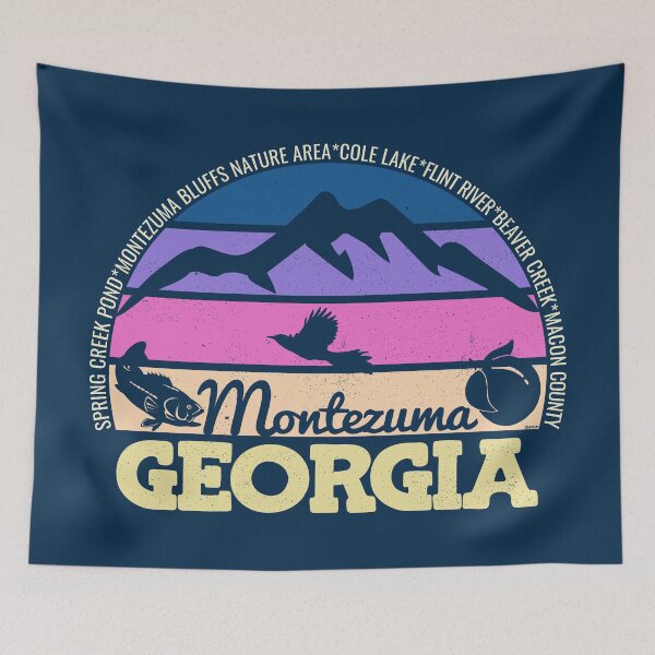 Item preview, Montezuma Georgia Sunset Retro Vintage Local Pride Logo designed and sold by CRHPOD20.