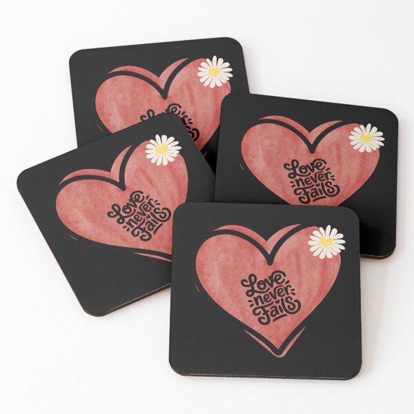 Item preview, Love never fails heart sticker  designed and sold by ClickATee Store .