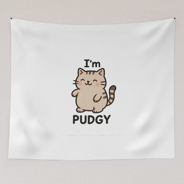 Item preview, Cute Chubby Cat Cartoon Character Illustration designed and sold by Amr Siam.