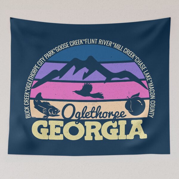 Item preview, Oglethorpe Georgia Sunset Retro Vintage Local Pride Logo designed and sold by CRHPOD20.