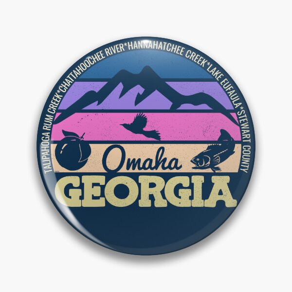 Item preview, Omaha Georgia Sunset Retro Vintage Local Pride Logo designed and sold by CRHPOD20.