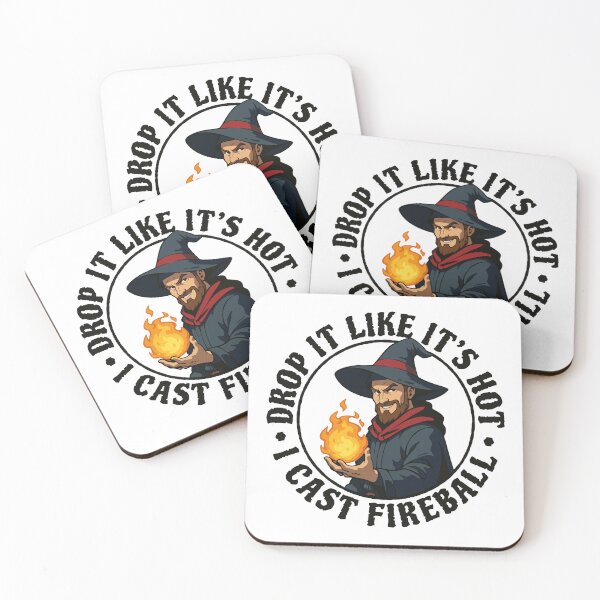 Item preview, Drop it like it's hot I cast Fireball designed and sold by wolfkin-design.