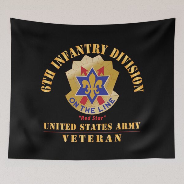 Item preview, Army - DUI - 6th Infantry Division - Red Star - US Army Veteran X 300 designed and sold by Military Insignia Products.