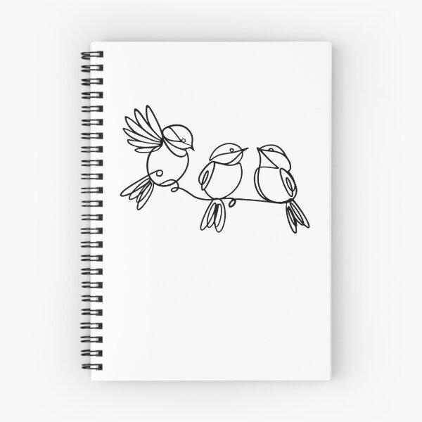 Item preview, Three Chickadees, One-Line Drawing designed and sold by KShedenhelm.