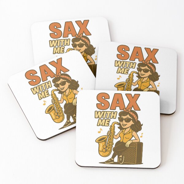 Item preview, Sax With Me – Cool Retro Saxophone Girl Music Design designed and sold by TheTootShop.