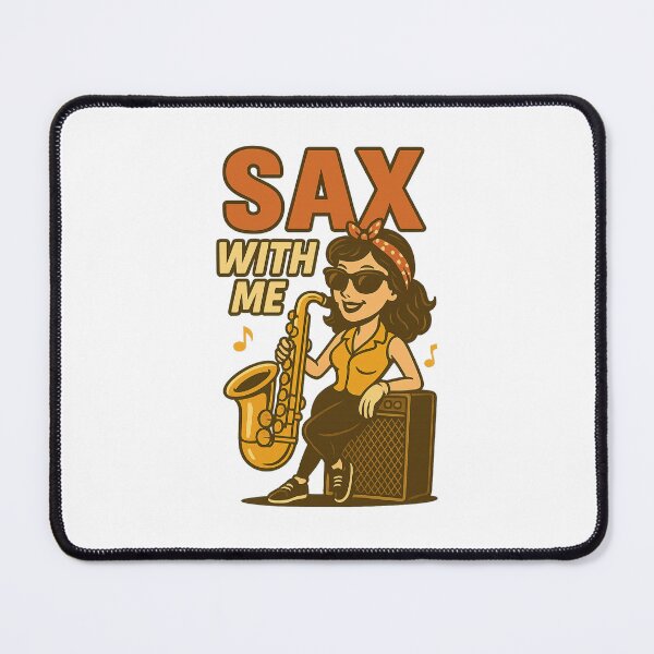 Item preview, Sax With Me – Cool Retro Saxophone Girl Music Design designed and sold by TheTootShop.