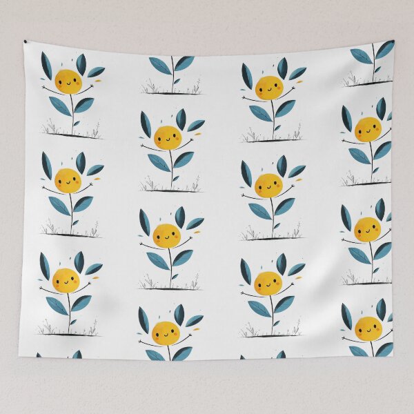 Item preview, Minimalist Jumping Yellow Plant Character designed and sold by Yunari..