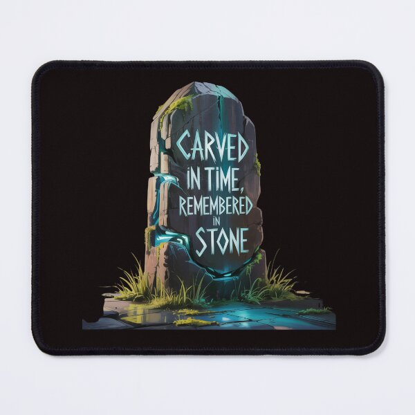 Item preview, Carved In Time Remembered In Stone – Mystical Runic Monument Tee designed and sold by Slavicsoul.