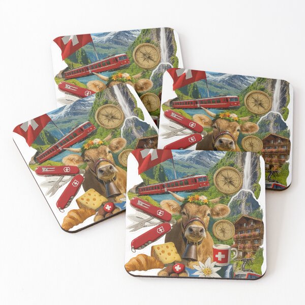 Item preview, Switzerland Collage  Retro Design designed and sold by TravelMarvel.