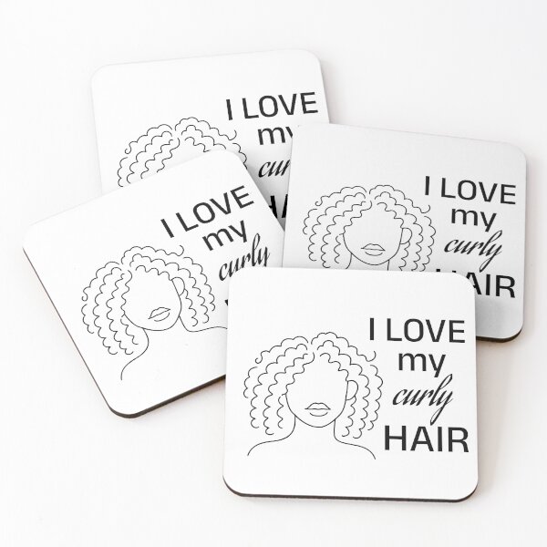 Item preview, I love my curly hair self love minimalist design  designed and sold by Ksuss.