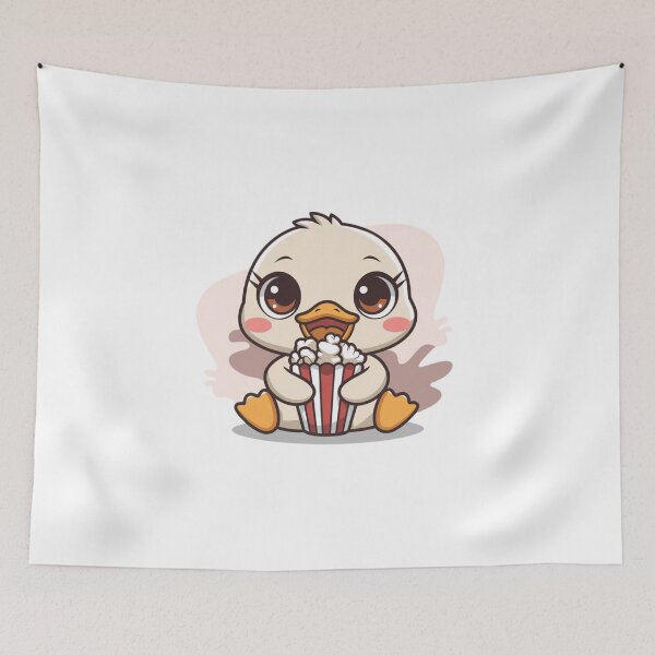 Item preview, duck eating popcorn designed and sold by Eternalski.