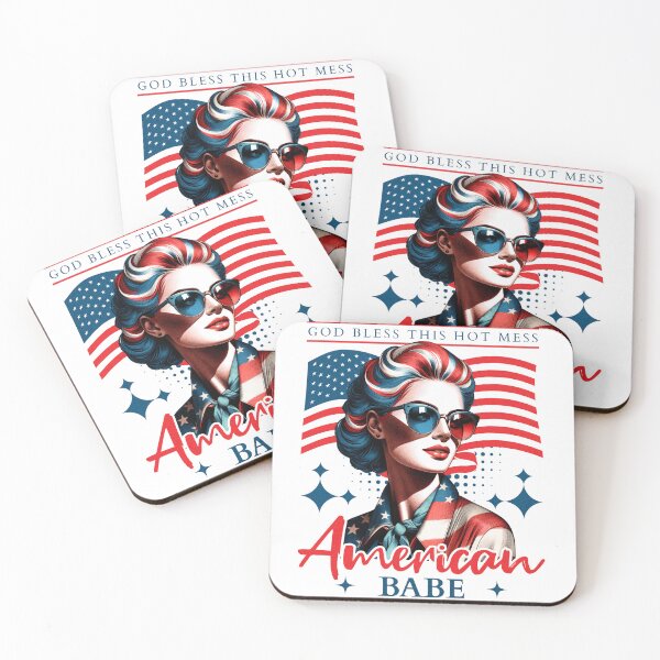 Item preview, American Babe - God Bless this Hot Mess - USA - 4th of July designed and sold by TTeamDesigns.