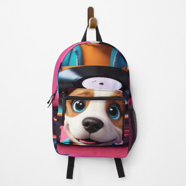 Item preview, Puppy as a Disc jockey wearing headphones, with records on a mixing deck designed and sold by Colin Bentham.