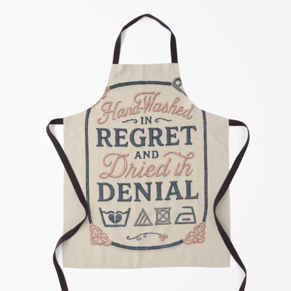 Item preview, Dried in Denial – Stitched Sad-Funny Laundry Label designed and sold by Shoot-The-Moon.