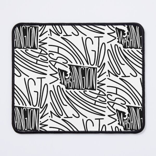 Item preview, Washington State - WA Map and Flag - Black and White - Typography USA The Evergreen State designed and sold by Ranggasme.