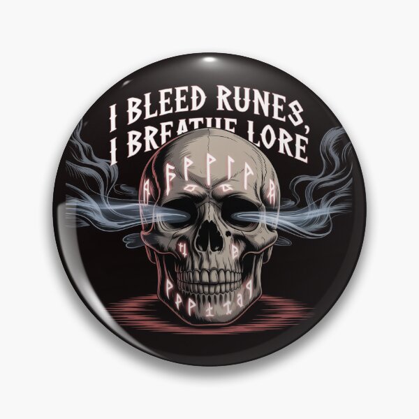 Item preview, I Bleed Runes I Breathe Lore – Mystical Runic Skull Design designed and sold by Slavicsoul.