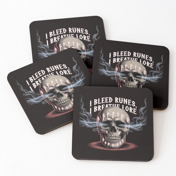 Item preview, I Bleed Runes I Breathe Lore – Mystical Runic Skull Design designed and sold by Slavicsoul.