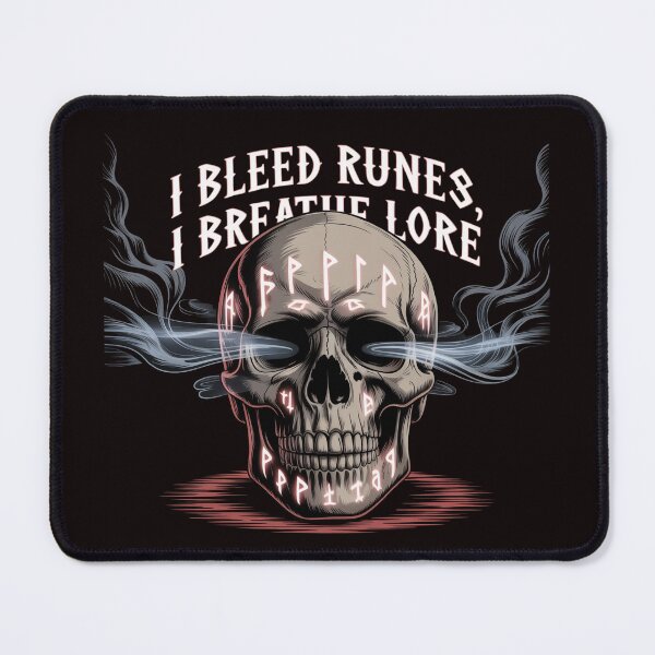 Item preview, I Bleed Runes I Breathe Lore – Mystical Runic Skull Design designed and sold by Slavicsoul.