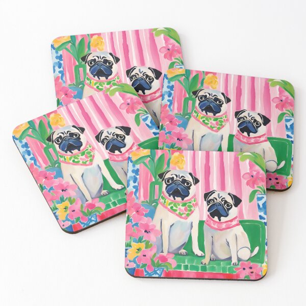 Item preview, Pugs in Matisse inspired intetior designed and sold by SophieClimaArt.