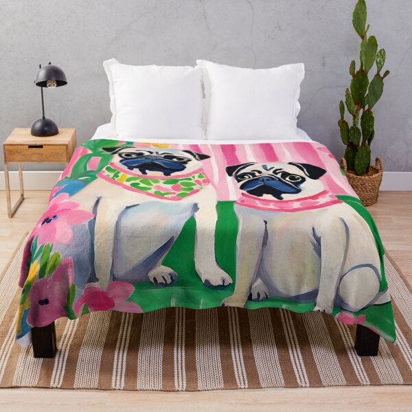 Item preview, Pugs in Matisse inspired intetior designed and sold by SophieClimaArt.